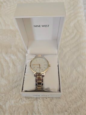 MWT Nine West Crystal Accent Bracelet Watch
